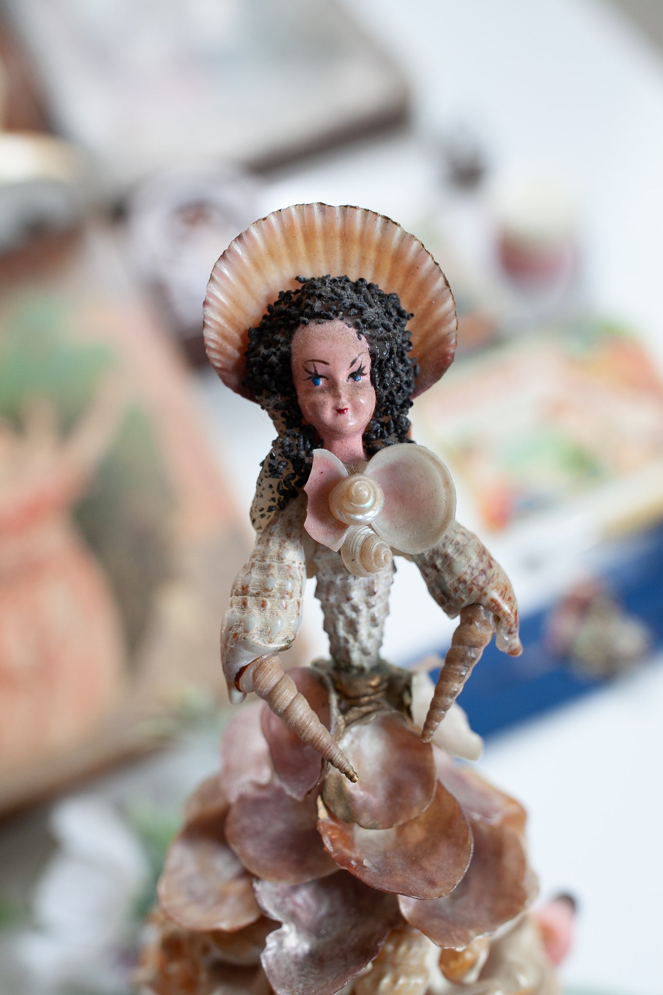 Vintage Seashell Lady -Shell Doll