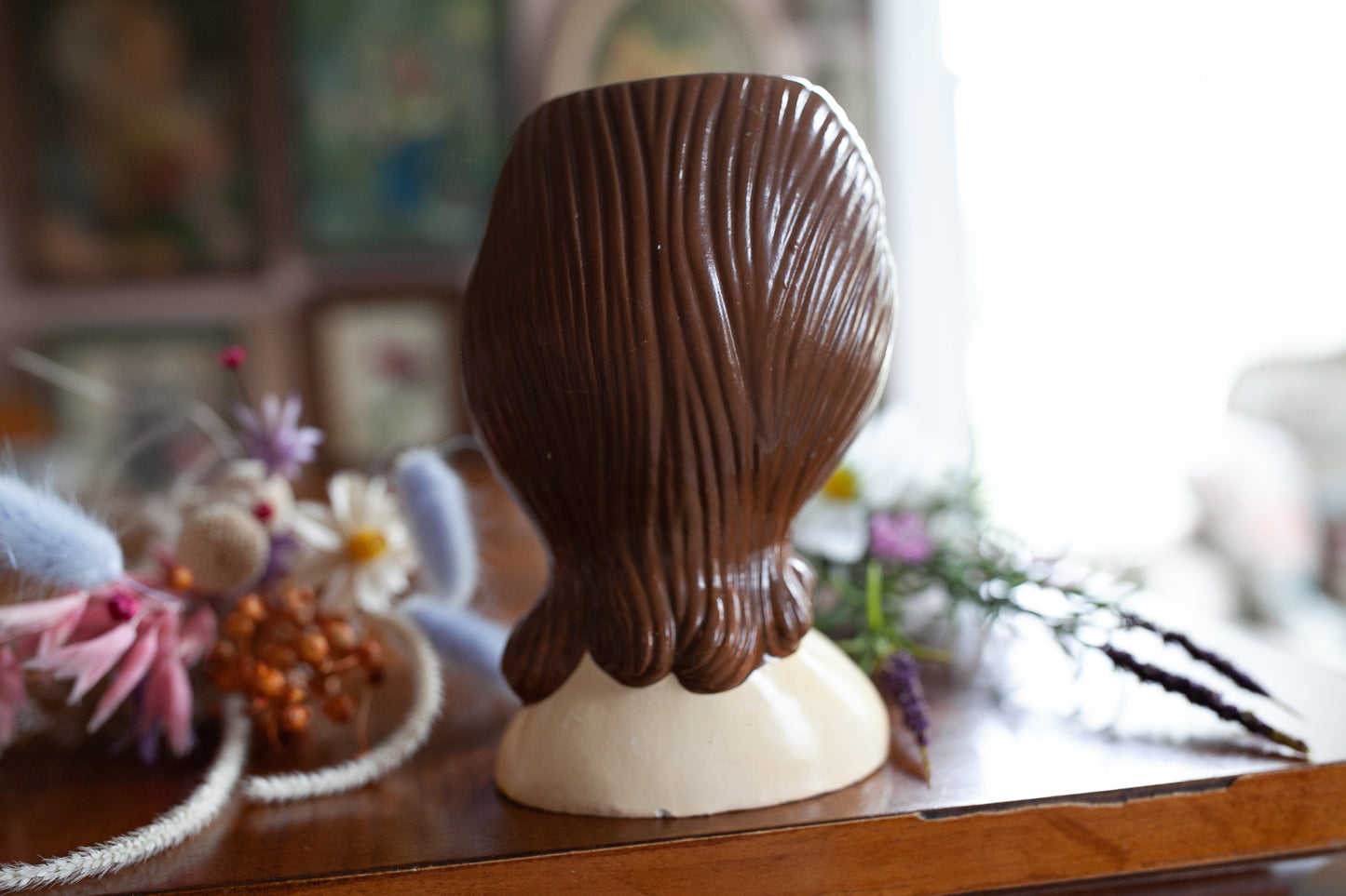 Vintage Lady Head Vase - Head Vase Tilso