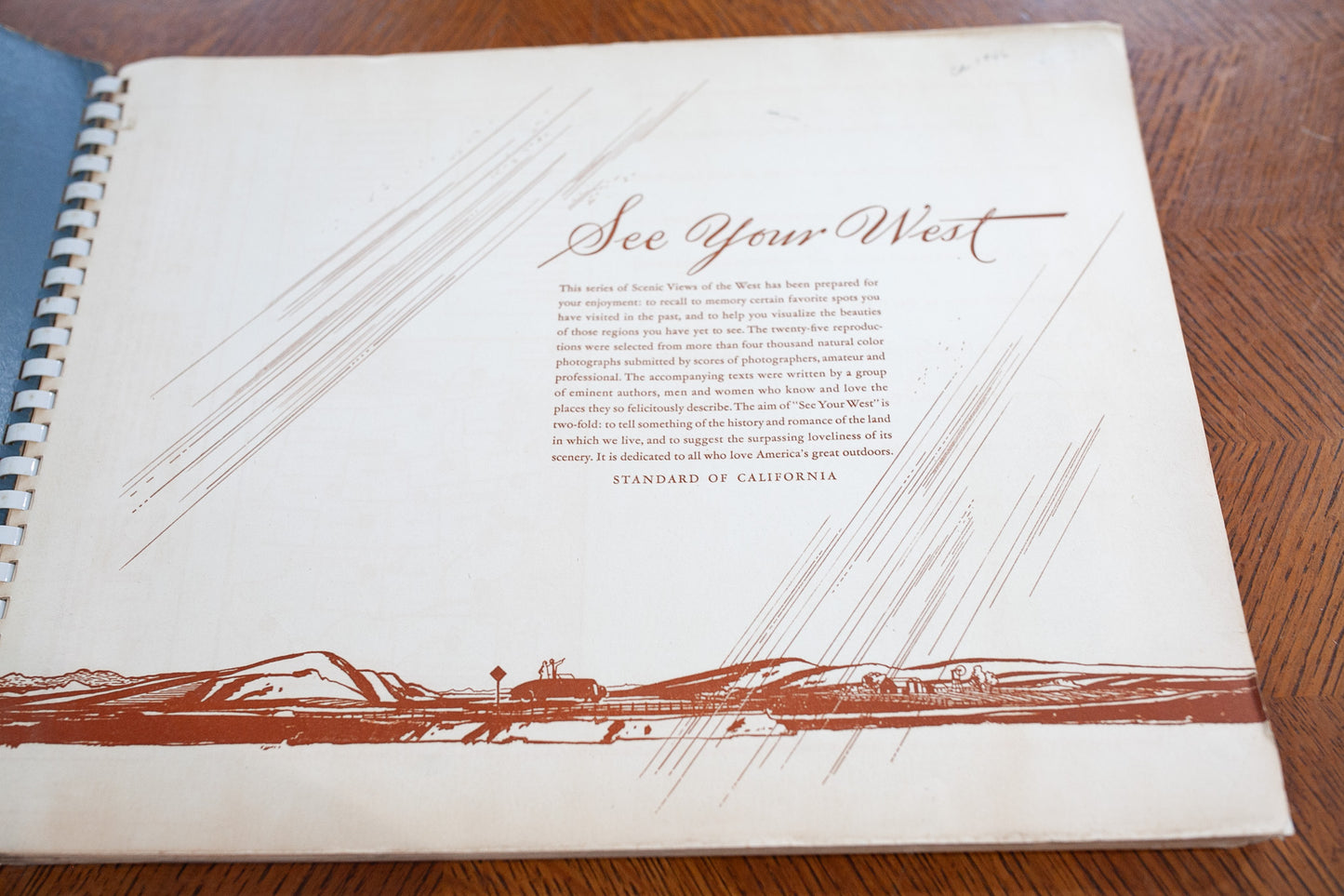 1946 Edition "See Your West" Standard of California Spiral w/ Art Prints