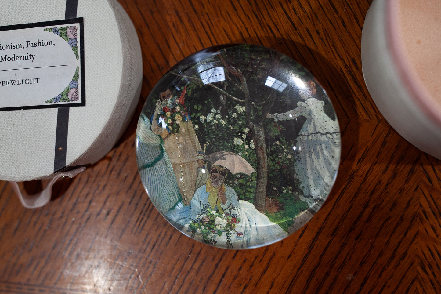 "Women In The Garden" by Monet French Impressionist Art in Glass Paperweight