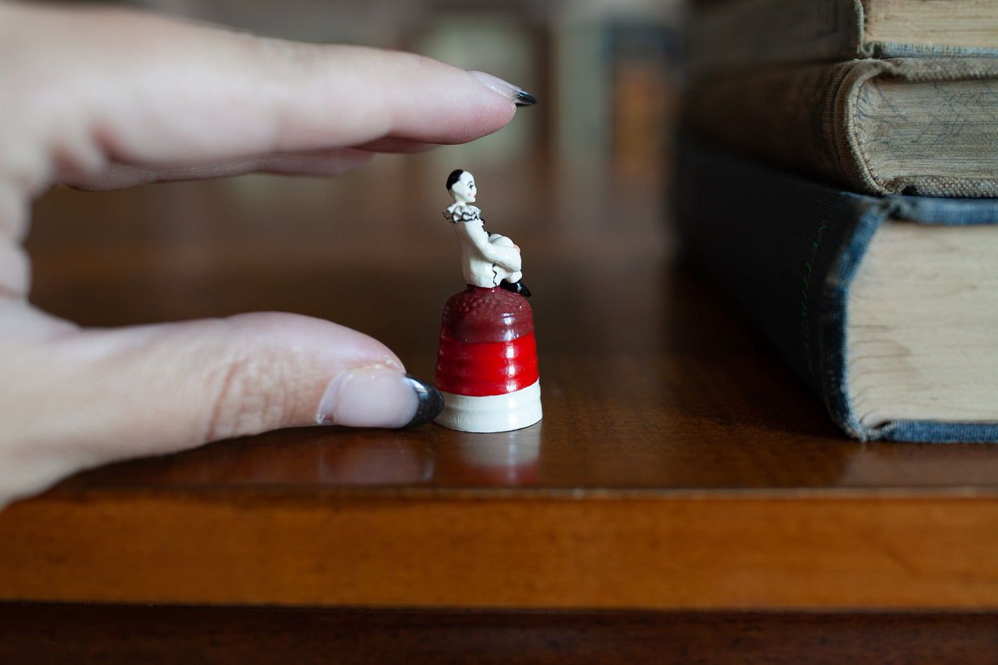 Vintage Thimble -Clown Thimble Mime