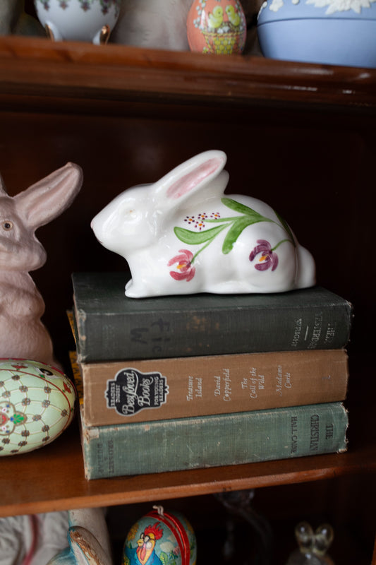 Vintage Bunny Rabbit- Porcelain Floral bunny rabbit