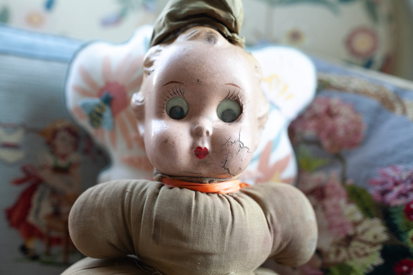 Vintage Googly Eyed Doll - Sailor Doll -Googly Eyed Sailor Boy Doll by Ralph A. Freundlich, Vintage 1937 Plush Toy with Google Eyes