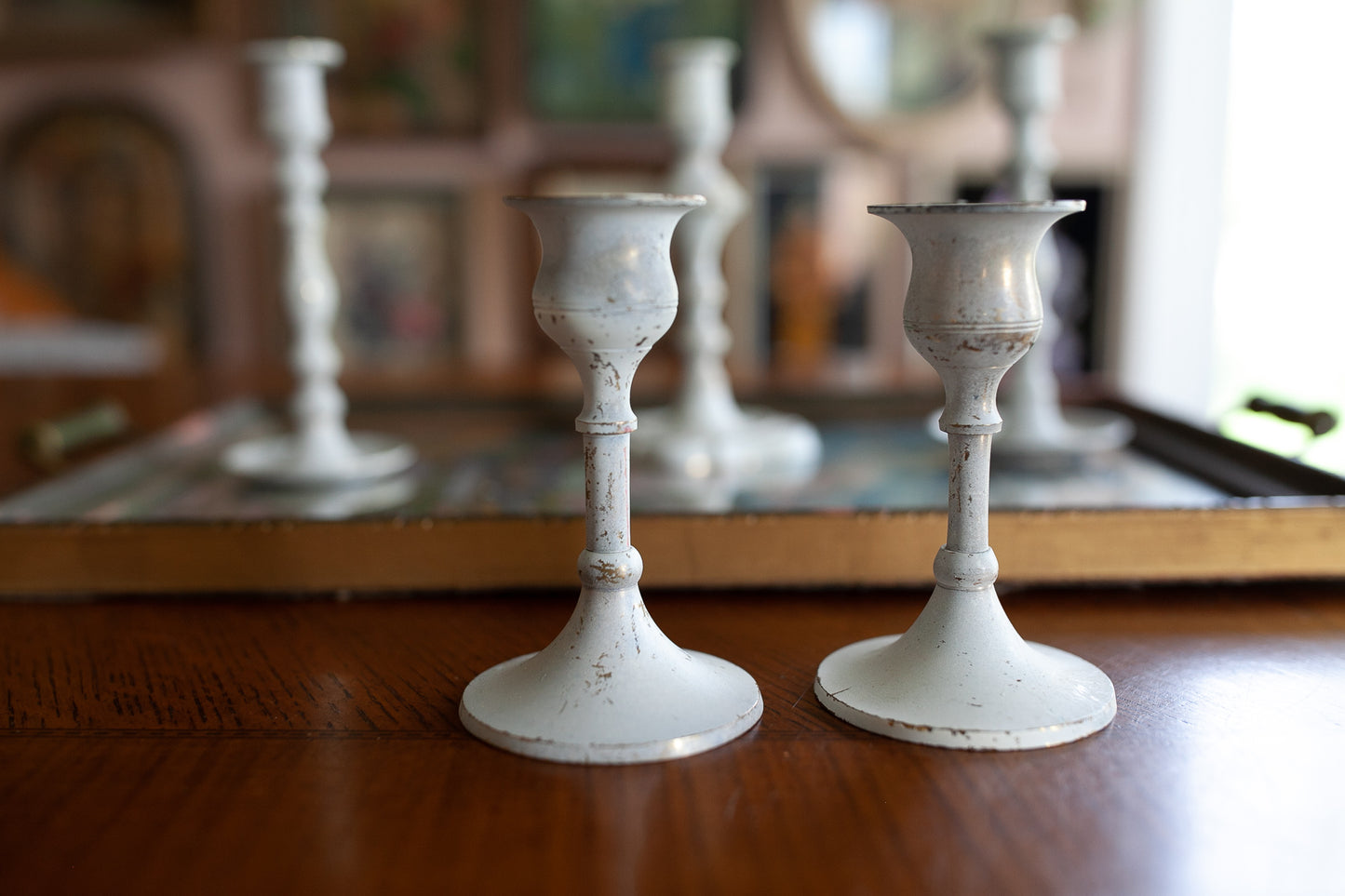 Vintage Candlestick Holder Set- Set of 5 candlestick holders -Taper candle holders