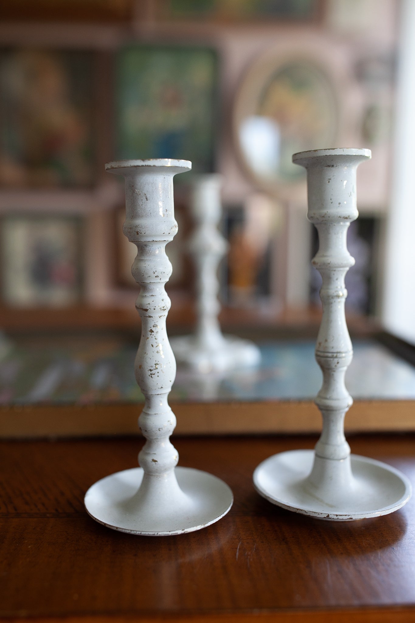 Vintage Candlestick Holder Set- Set of 5 candlestick holders -Taper candle holders