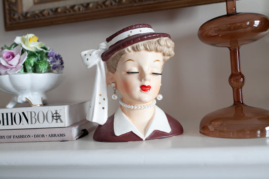 Vintage Lady Head Vase- Lucy- I Love Lucy