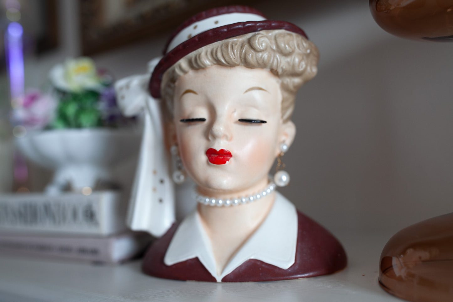 Vintage Lady Head Vase- Lucy- I Love Lucy