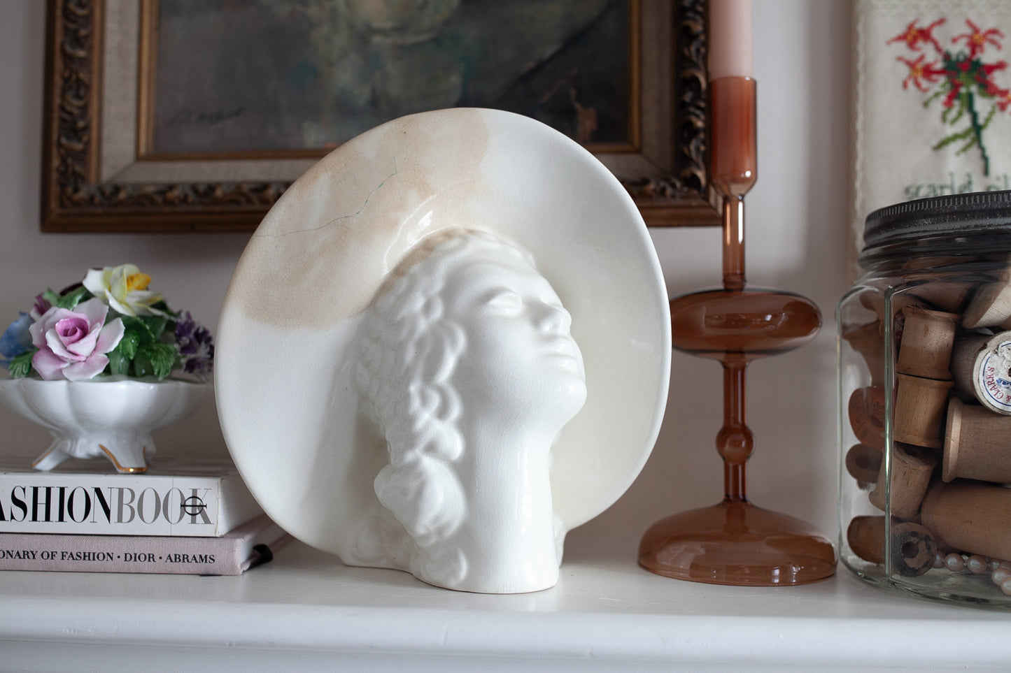 Vintage Lady Head Vase