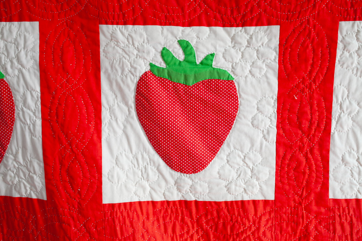 Vintage Strawberry Quilt and Shams-Vintage Quilt