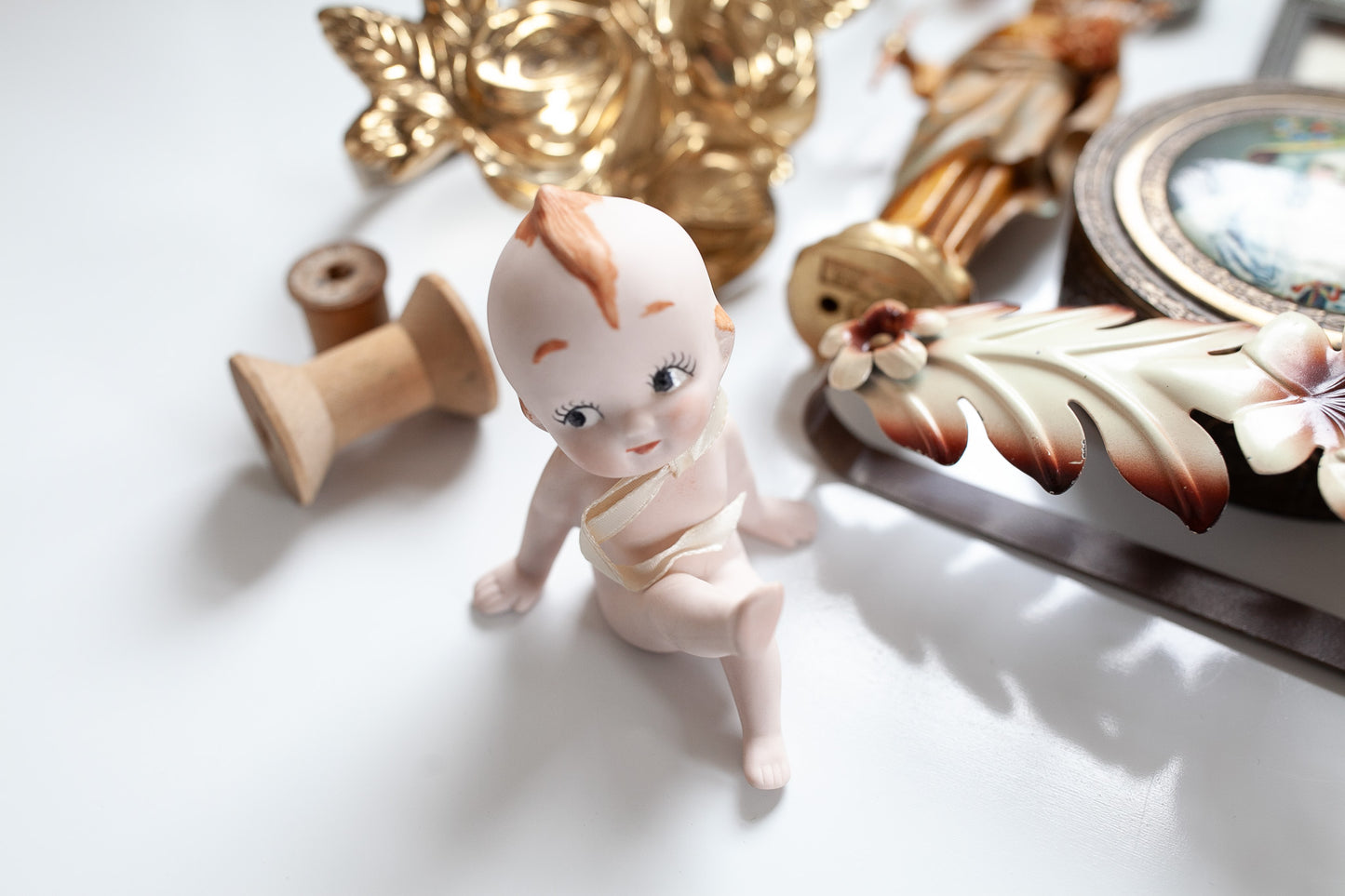 Vintage Bisque Kewpie -Kewpie Sitting