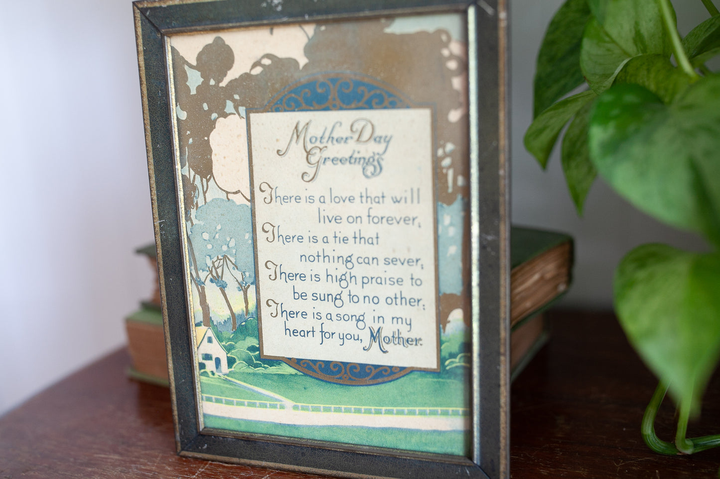 Vintage Mother's Day - Mother's Day Greeting- Framed Mom Art