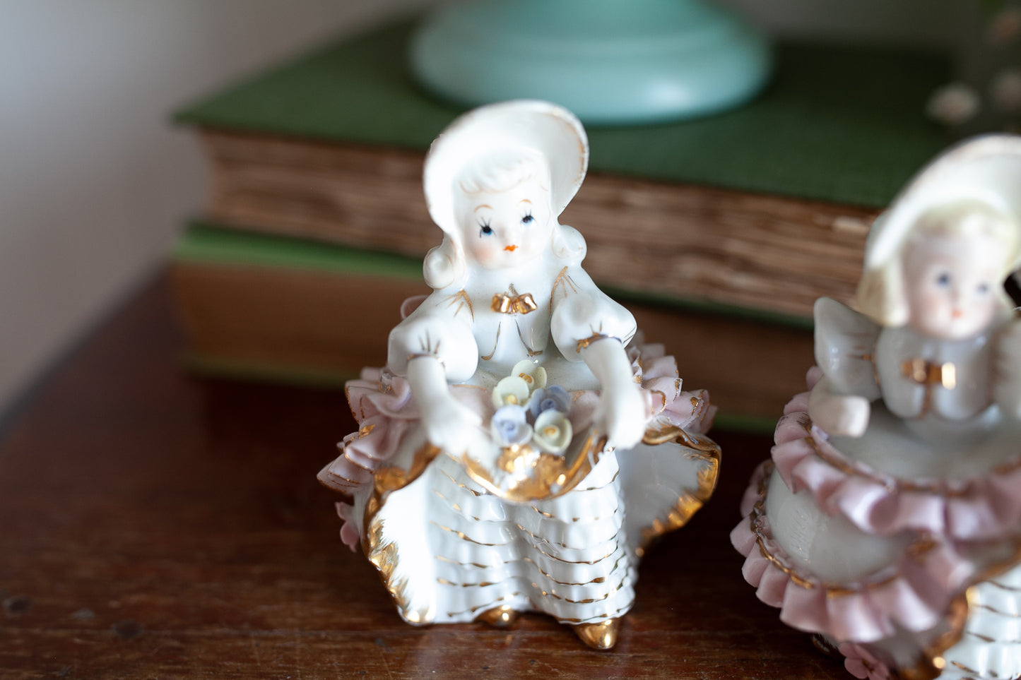 Vintage Lefton Bloomer Girls - Porcelain Bloomer Geo Z Lefton
