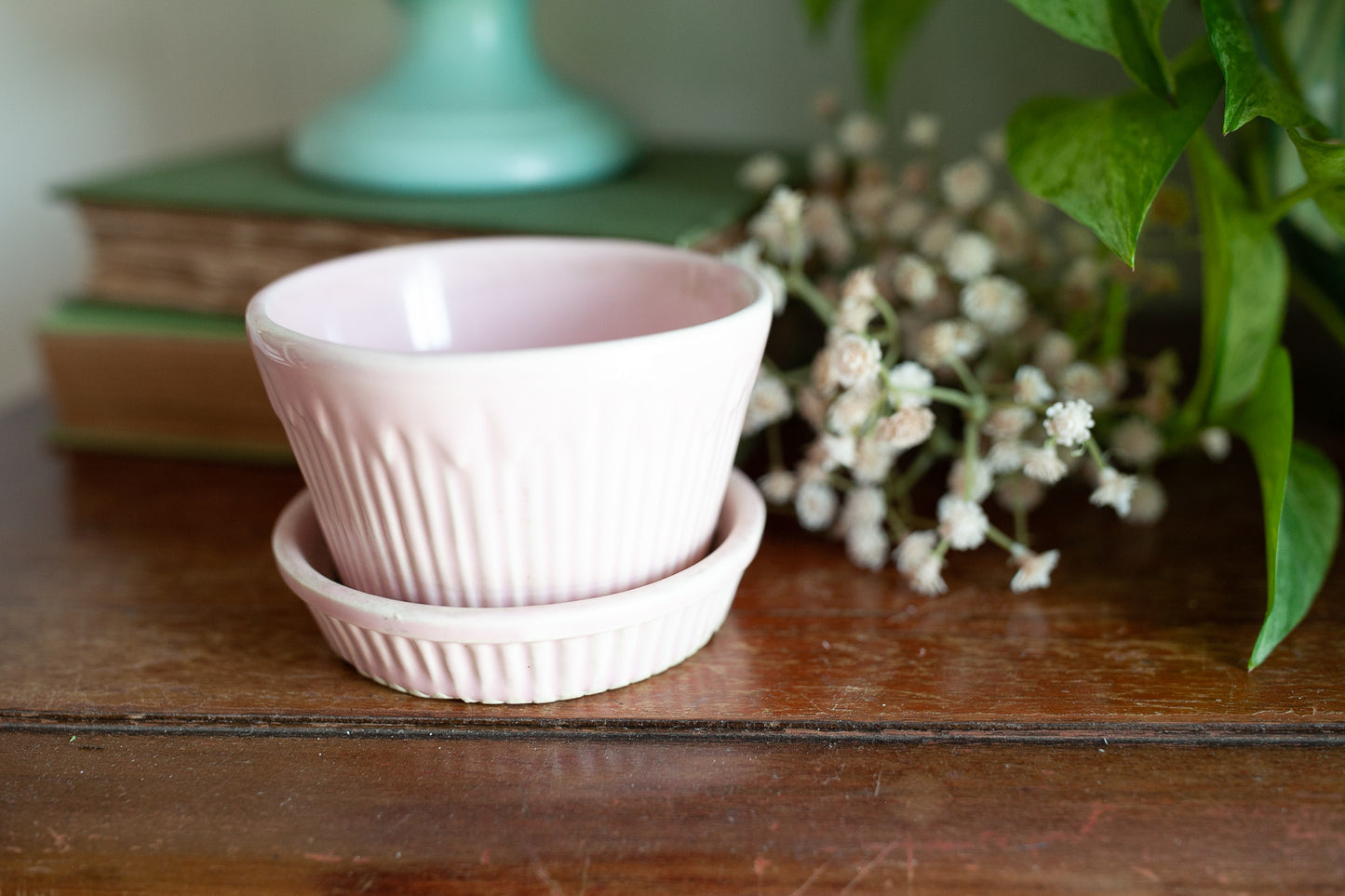 Vintage Pink Planter - Pink Pottery - Morton Pottery