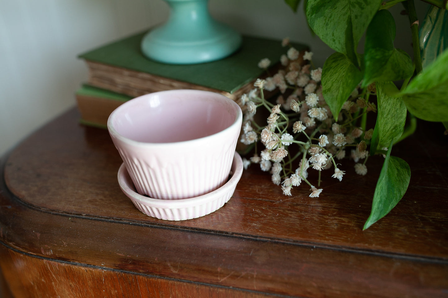 Vintage Pink Planter - Pink Pottery - Morton Pottery