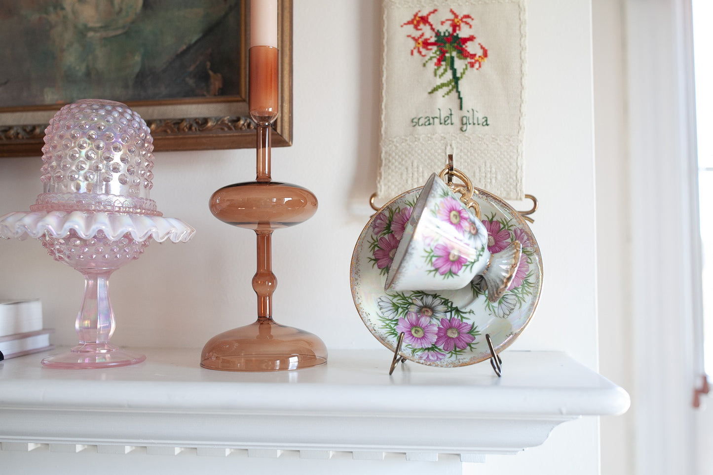 Vintage Teacup and Saucer- Cosmos October Saucer and teacup