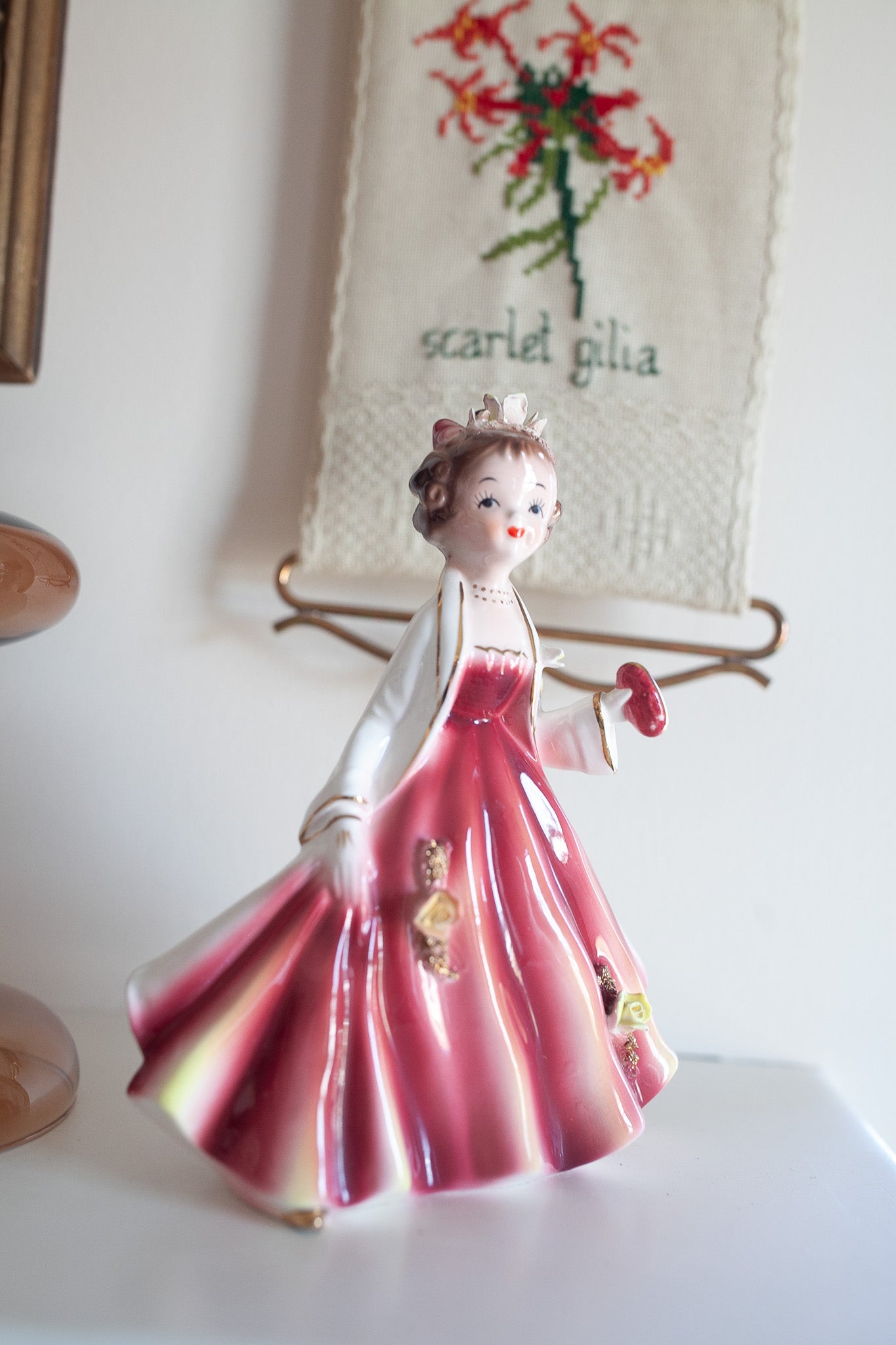 Vintage Figurine- Lady Figurine -Porcelain Girl