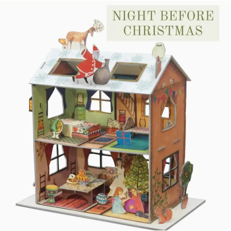 Christmas Pop & Slot Advent Calendar - Doll House Advent Calendar- Night Before Christmas 3D Advent Calendar