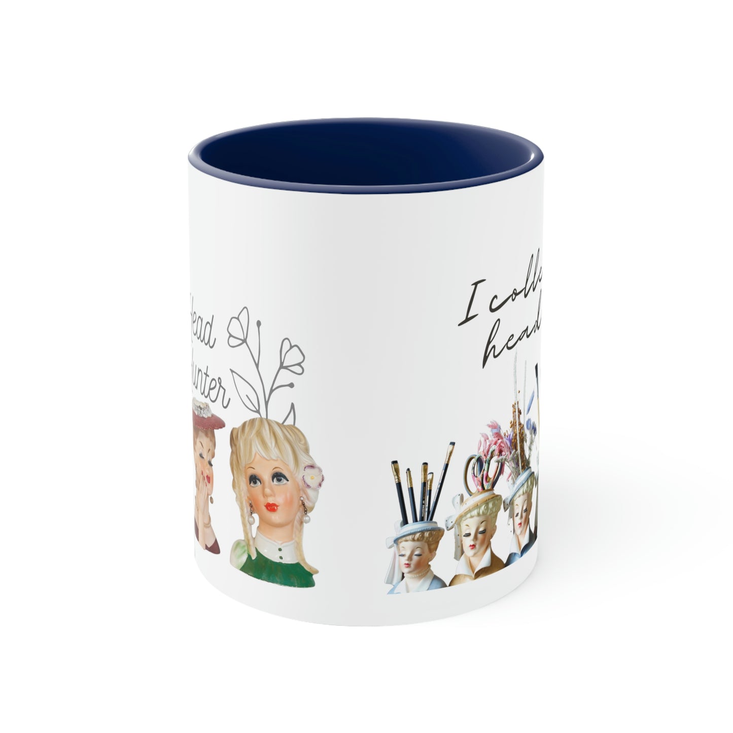 Lady Head Vase- Coffee Cup - Head Vase Collector- Accent Coffee Mug, 11oz