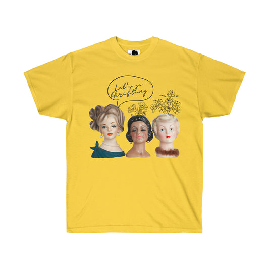 Let's Go Thrifting Shirt- Head Vase Shirt- Lady Head Vase- Vintage Head Vase -Unisex Ultra Cotton Tee
