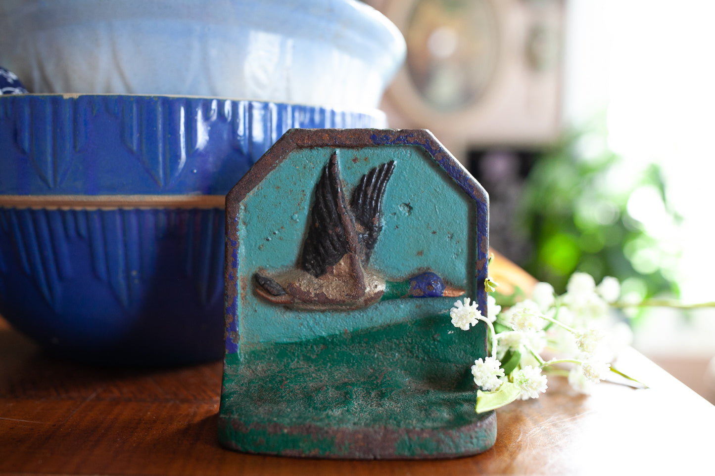 Duck Bookend - Vintage Cast Iron Bookend Duck
