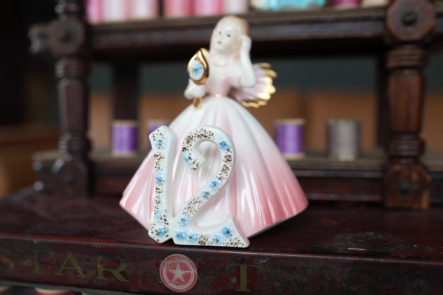 Josef Originals Vintage Birthday Angel Girl Porcelain Figurine 12 Years Old