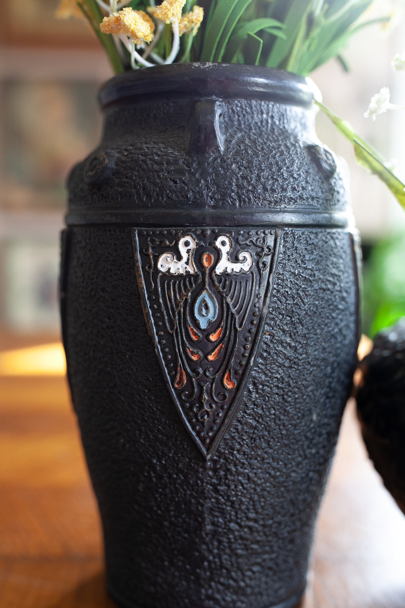 Black Vase - Made in Japan -Vase - Vintage Vase