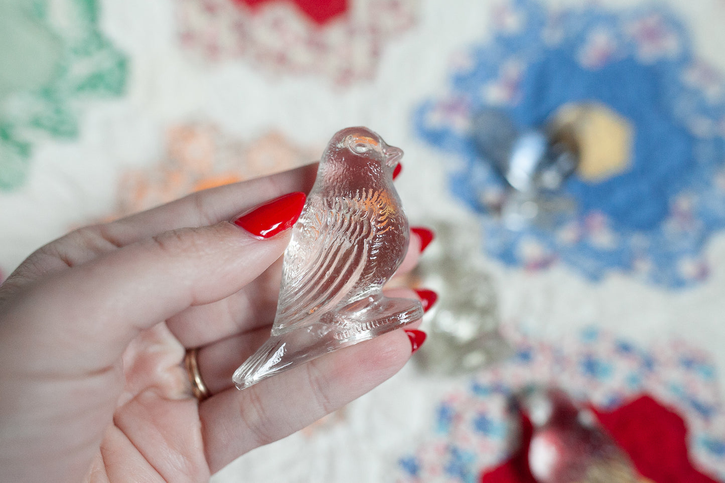Vintage Glass Animals - Birds - Rooster