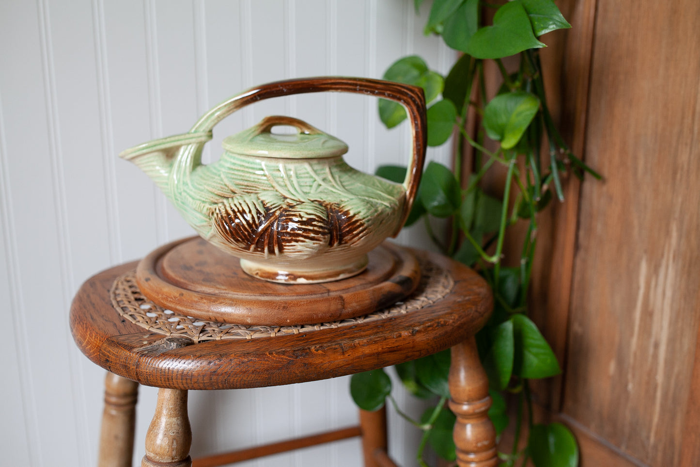 Vintage McCoy Teapot - Pinecone Teapot McCoy