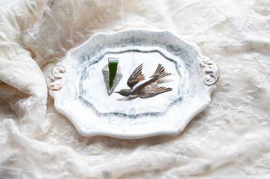 Vintage Jewelry- Brooch- Pins- Bird Brooch- art nouveau