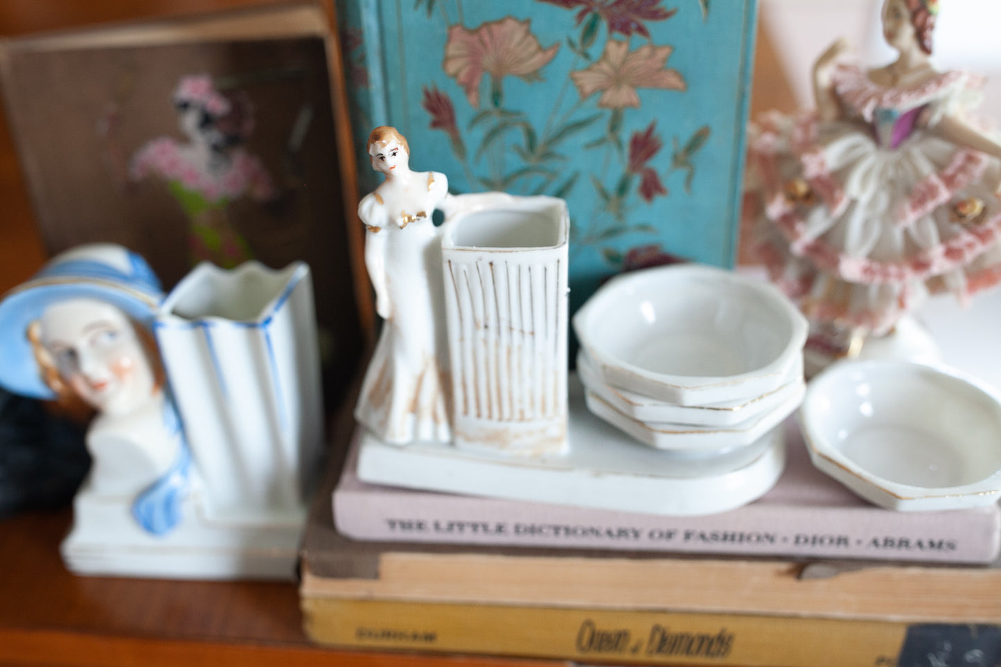 Vintage Lady Vase- Vase and Ashtray