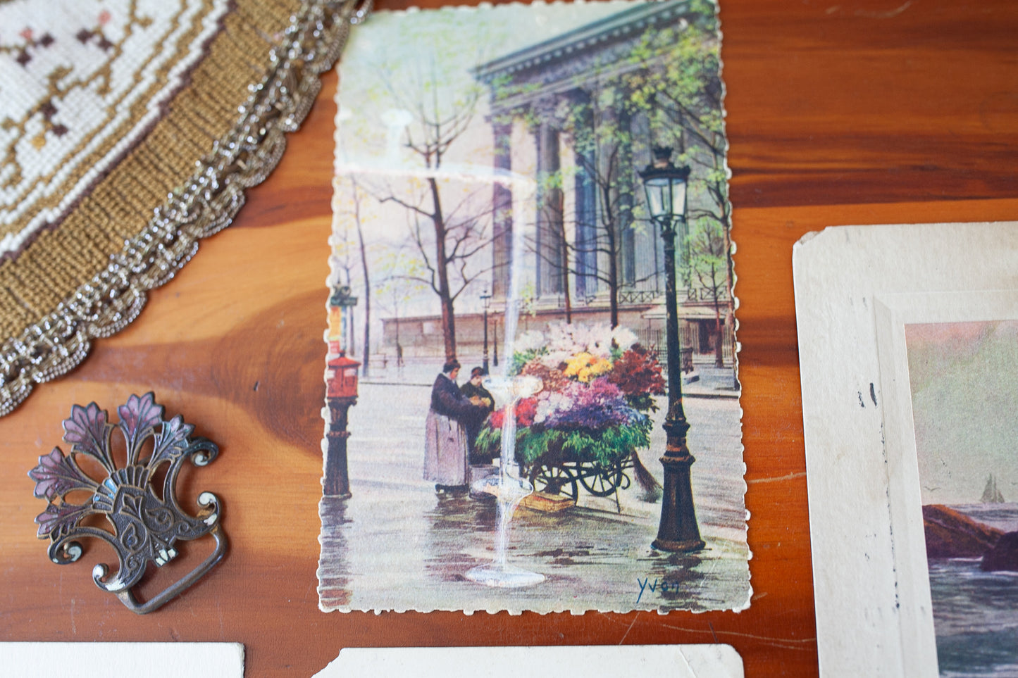 Antique Postcards-Because it's beautiful set- Flower Postcard