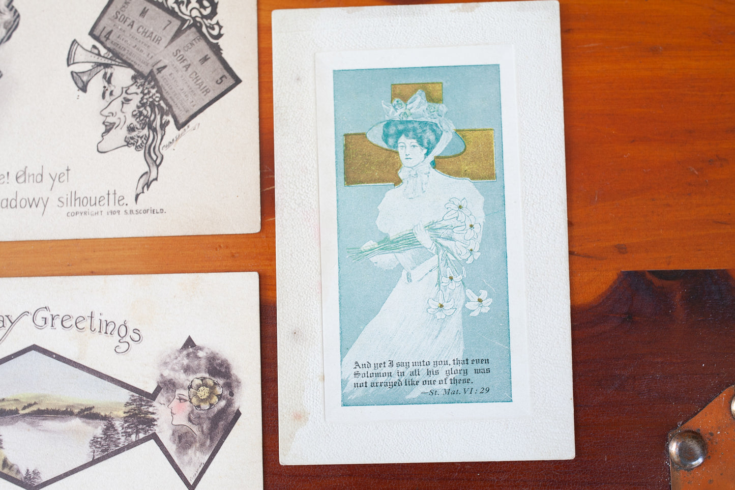 Antique Postcard- Postcards- Ephemera- The Silhouette Set