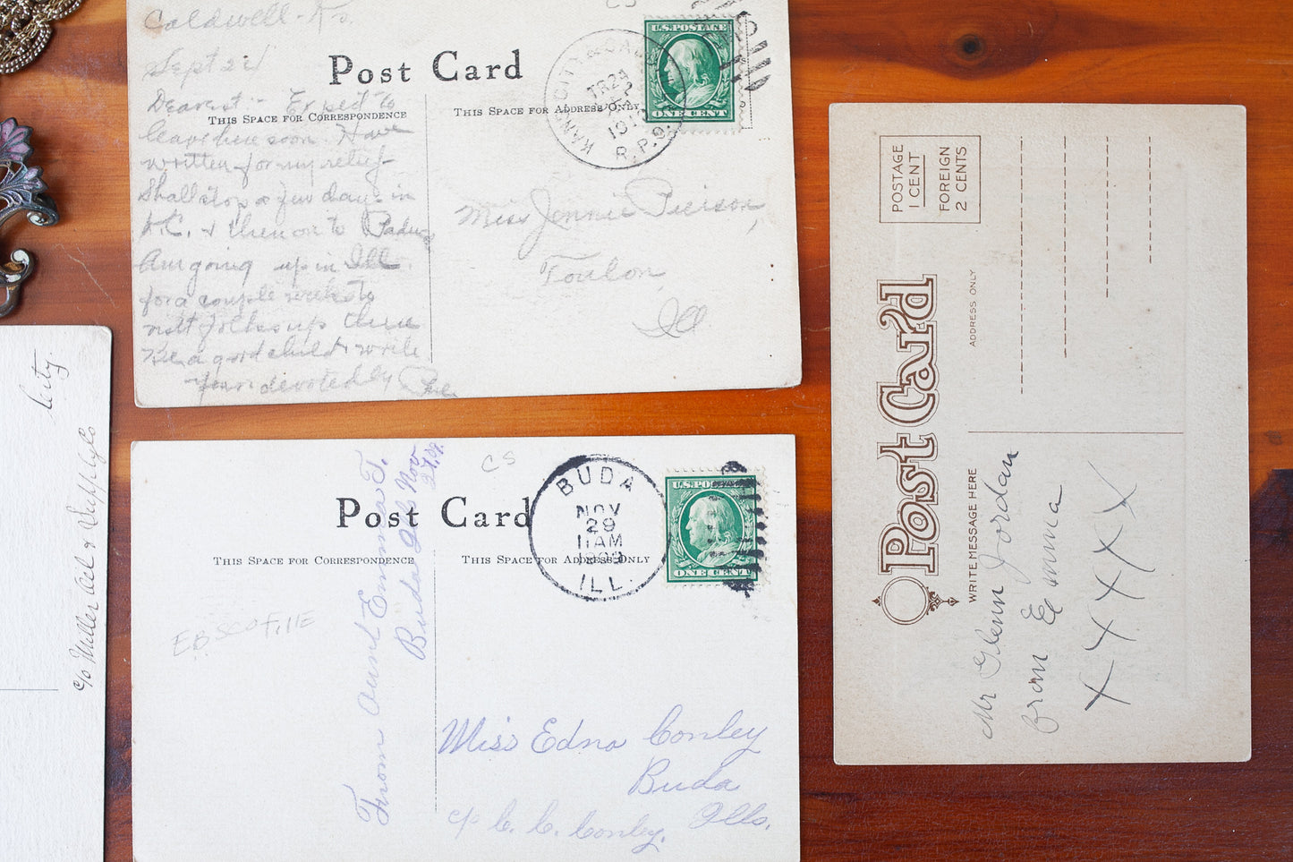 Antique Postcard- Postcards- Ephemera- The Silhouette Set