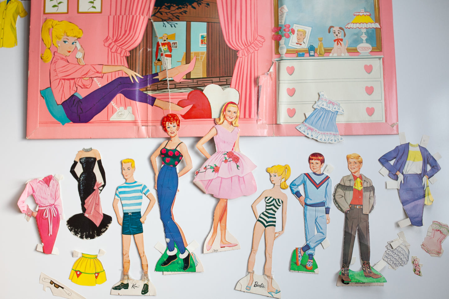 Vintage Barbie/Ken Cut Outs 1962 Mattel Whitman Publishing