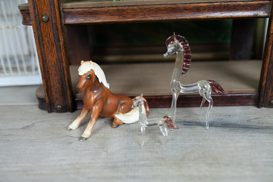 Vintage Horse Figurines - Glass Horse