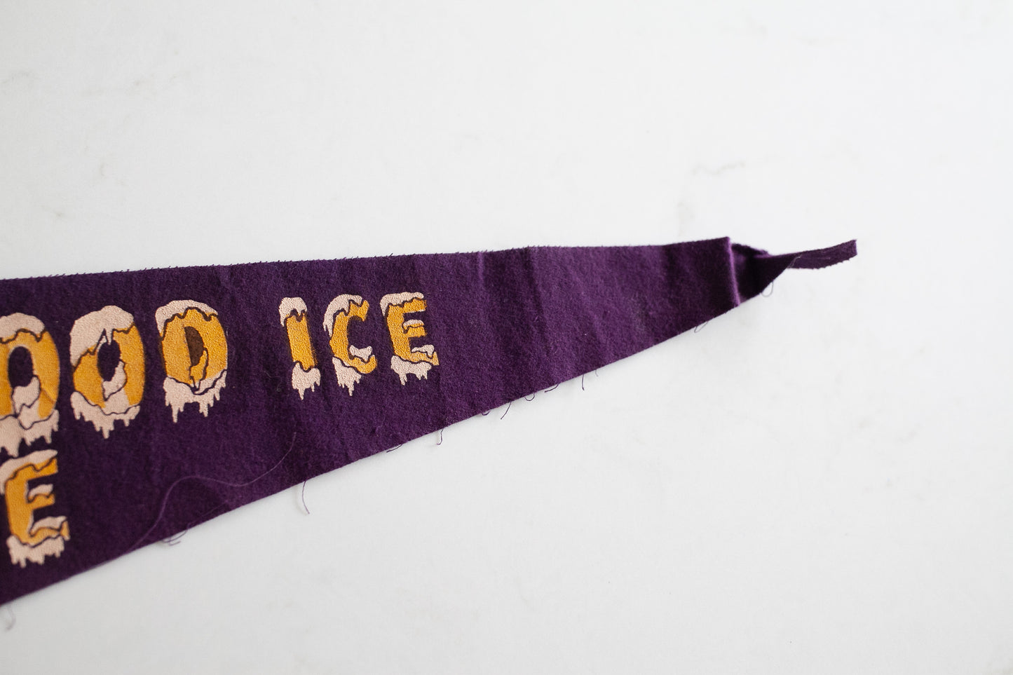 Vintage Pennant Flag - Hollywood ice revue pennant