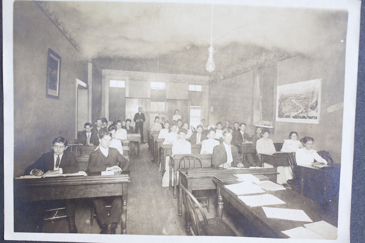 Antique Schoolroom Photo - Antique Photo Students