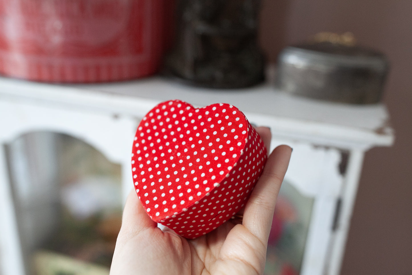Vintage Heart Box - Red Heart