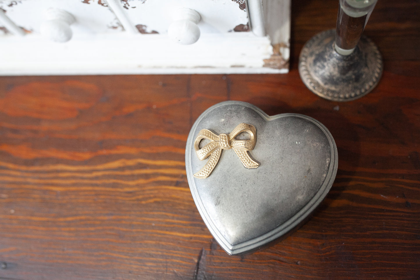 Vintage Heart - Heart Box - Trinket Box