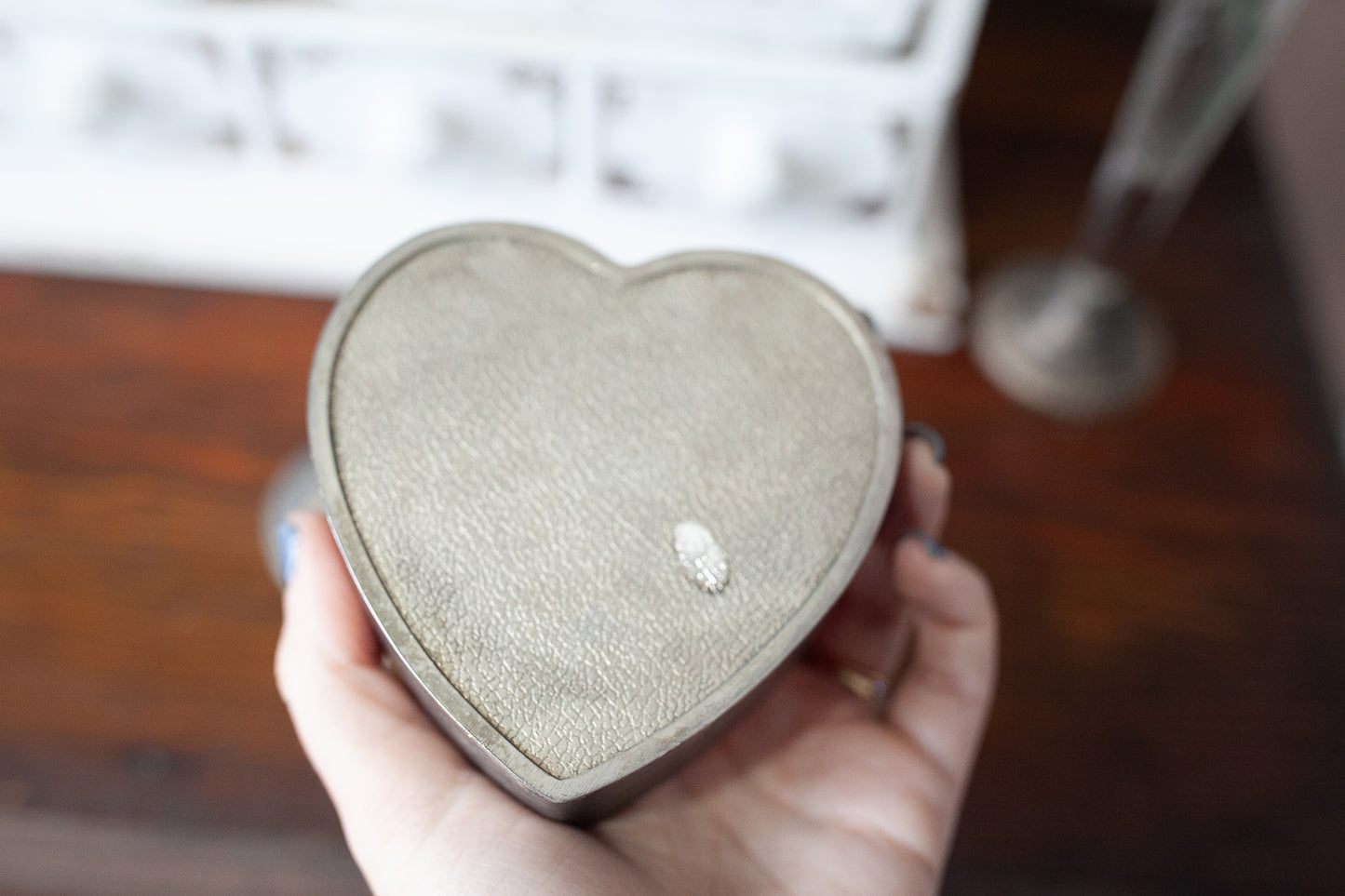 Vintage Heart - Heart Box - Trinket Box