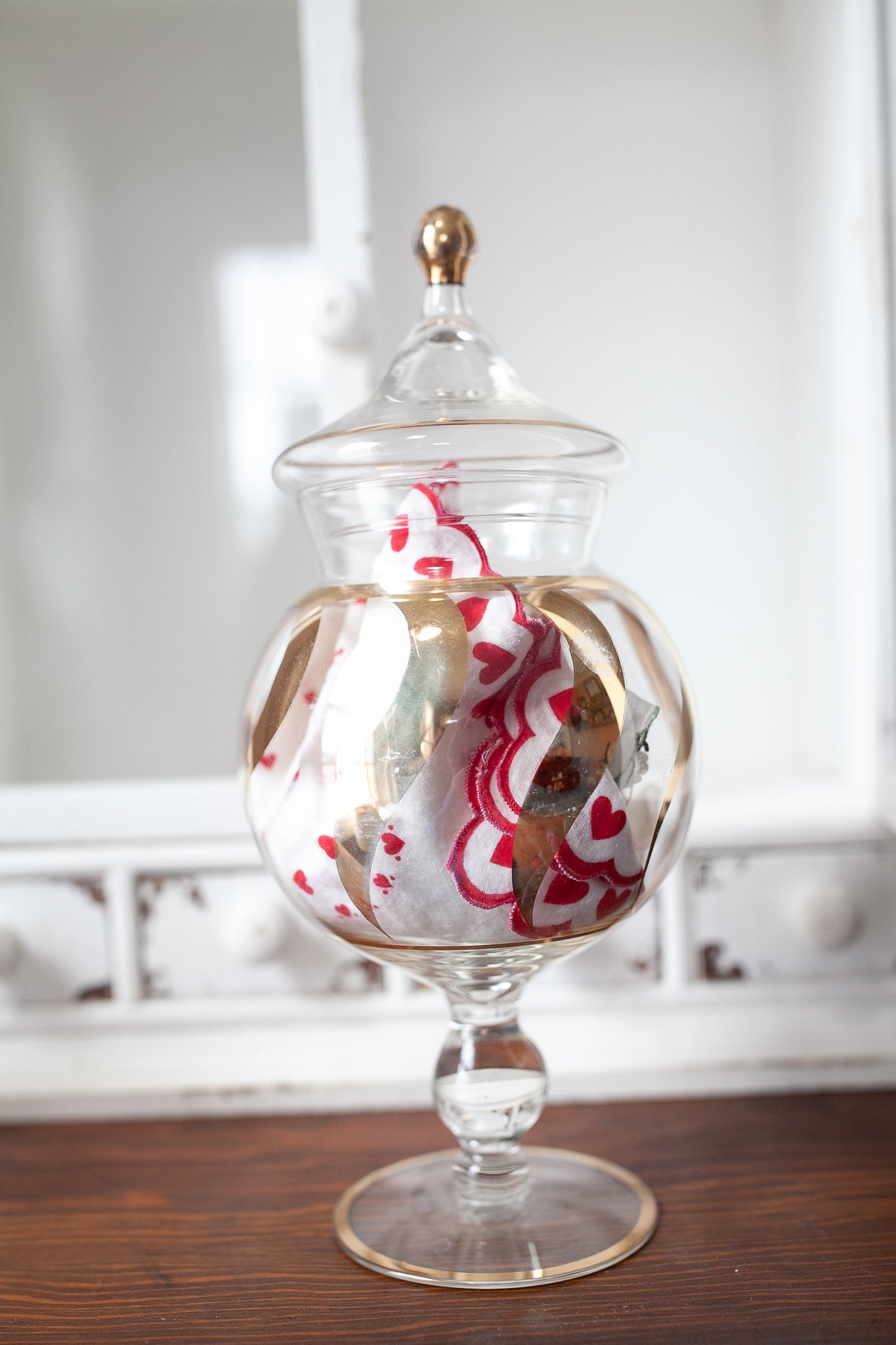 Vintage Glass Jar - Lidded Jar
