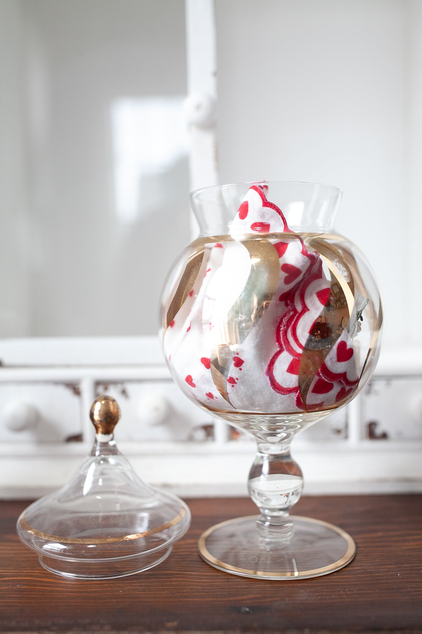 Vintage Glass Jar - Lidded Jar