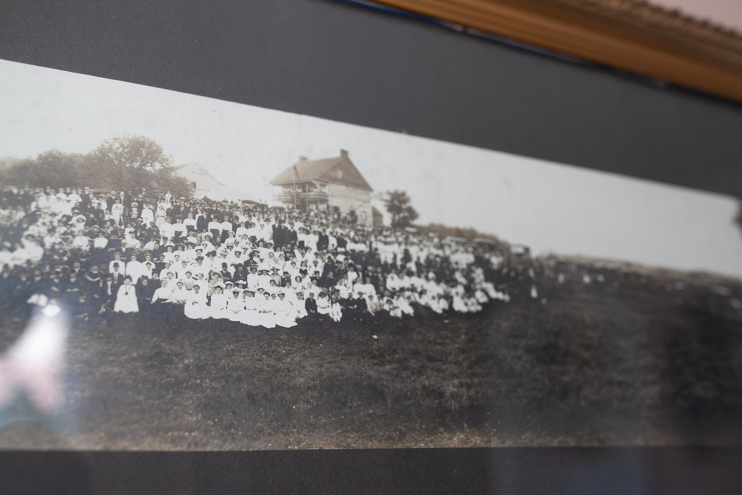 Panoramic Photograph Framed - Antique Yardlong Photo