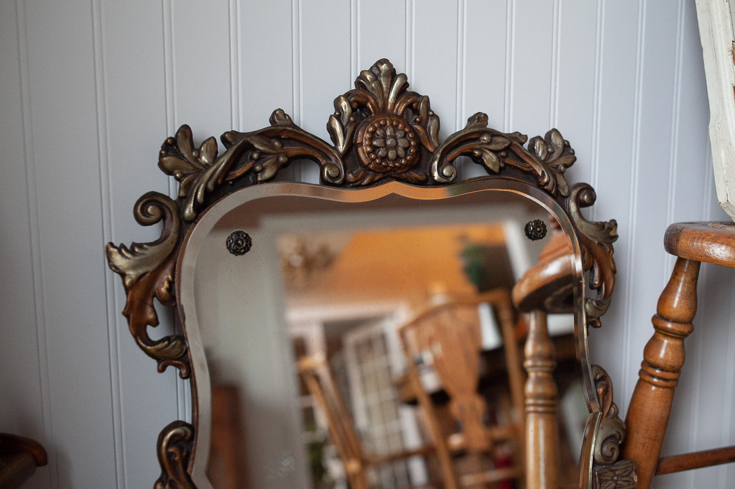 Vintage 1930's Mirror - Baroque Mirror Gold - Accent Wall Mirror