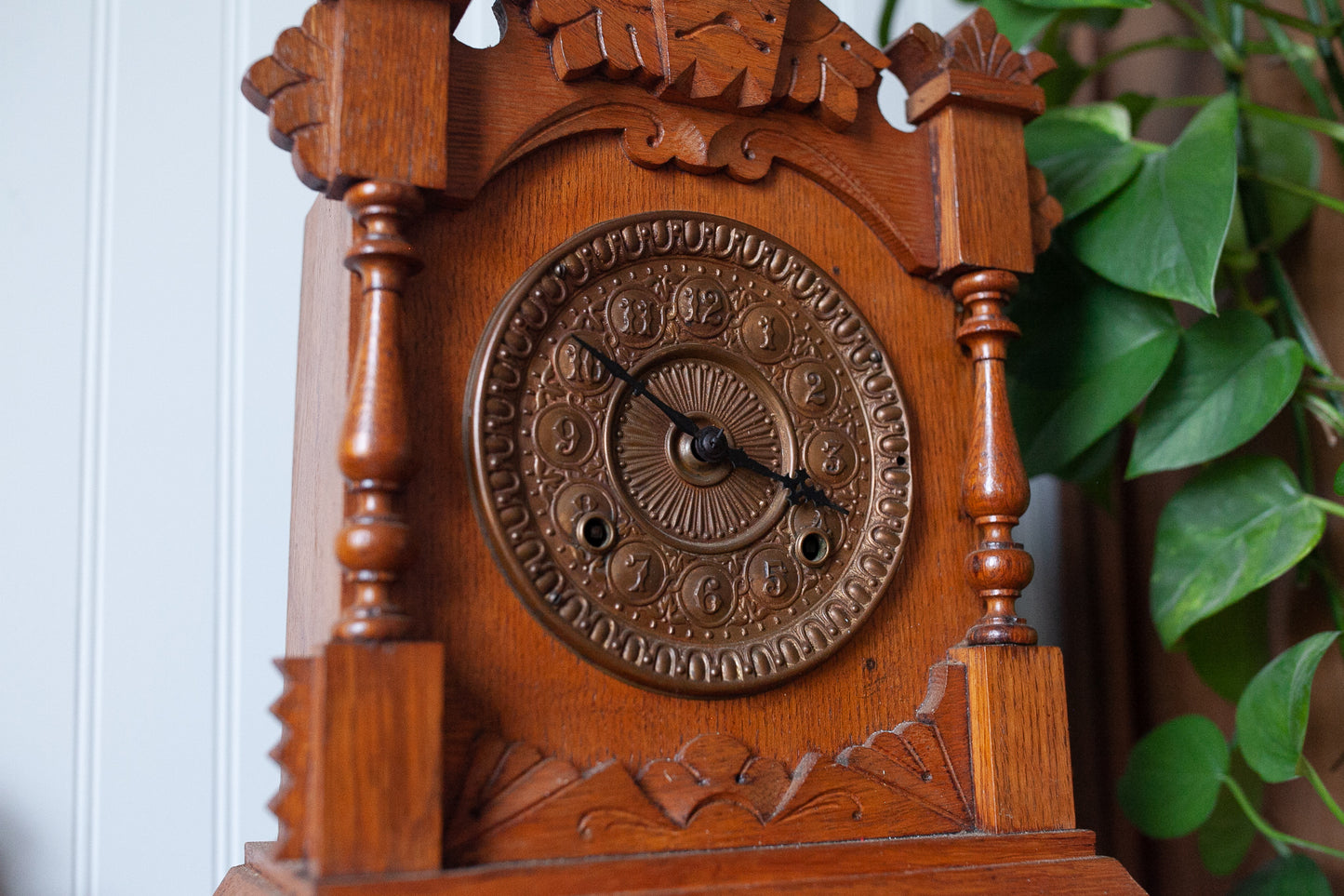Antique Gingerbread Mantle Clock - Ansonia Clock