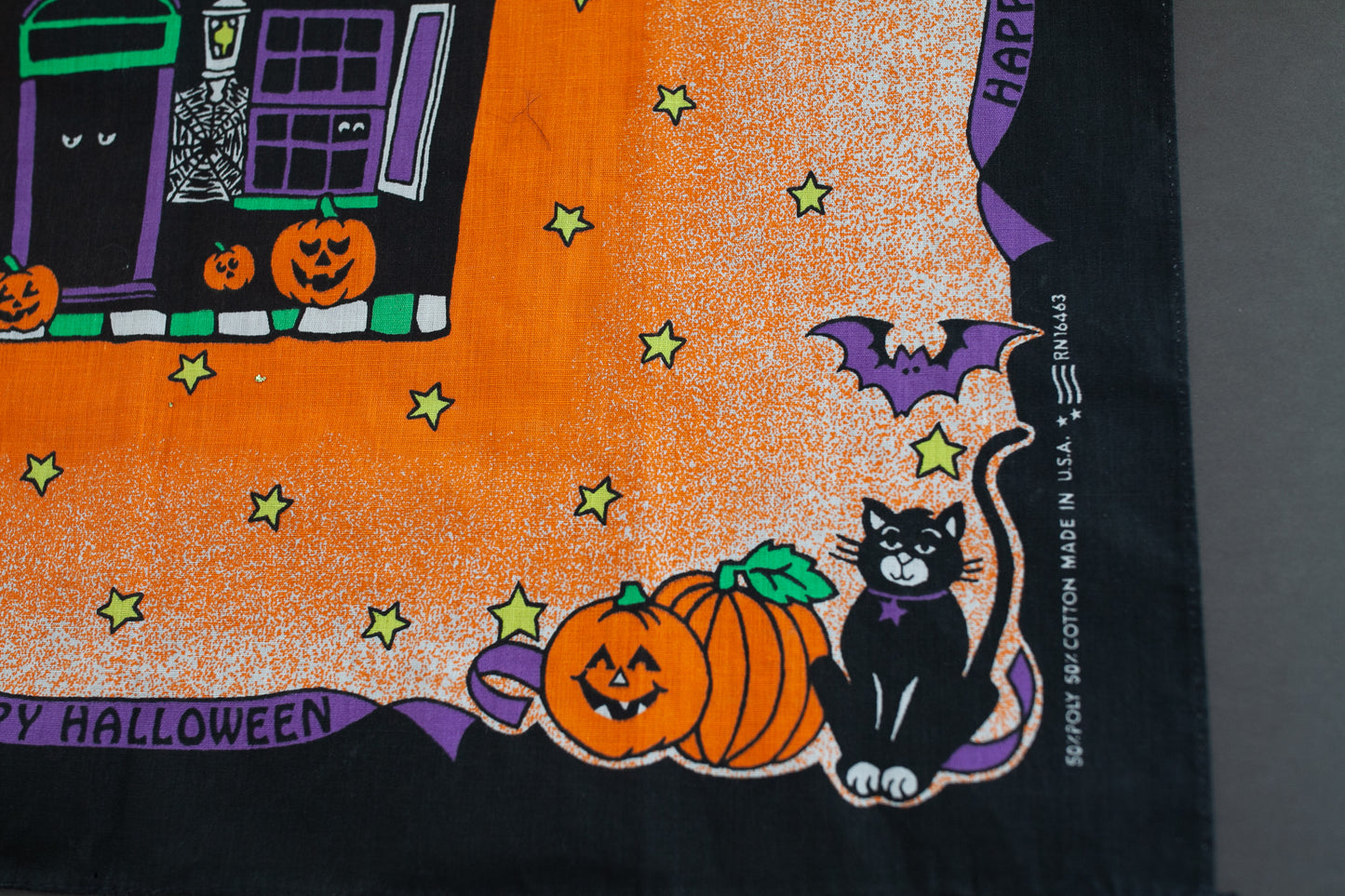 Vintage Napkins- Halloween Fabric- Halloween Napkins
