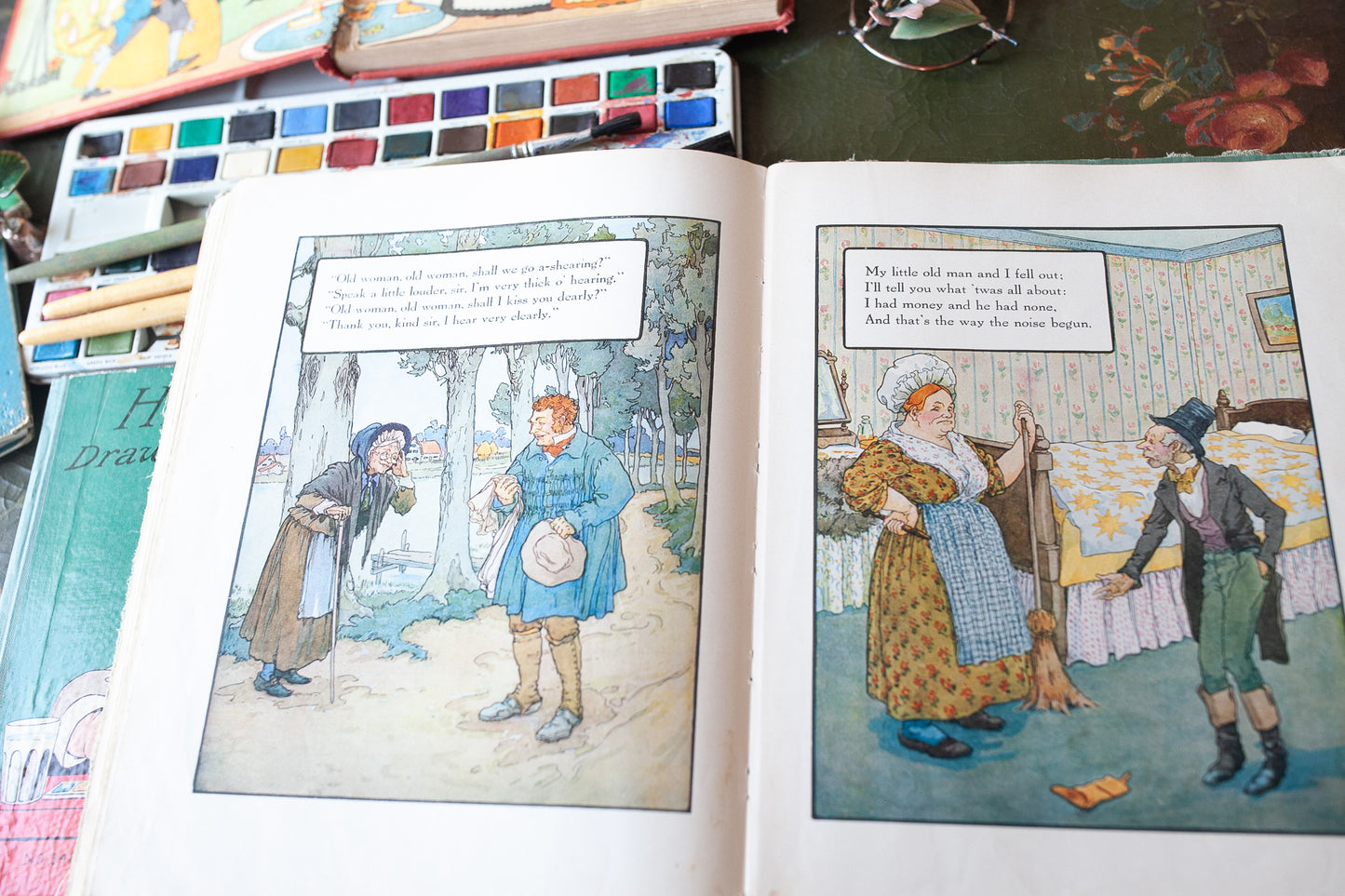 Mother Goose Volland Edition - Vintage Kids Books - Nursery Rhymes