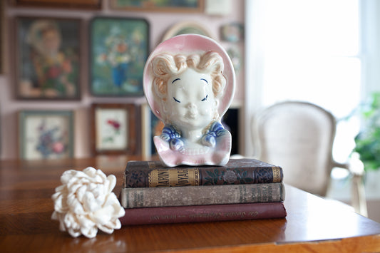 Vintage Head Vase - Pink Lady Head Vase