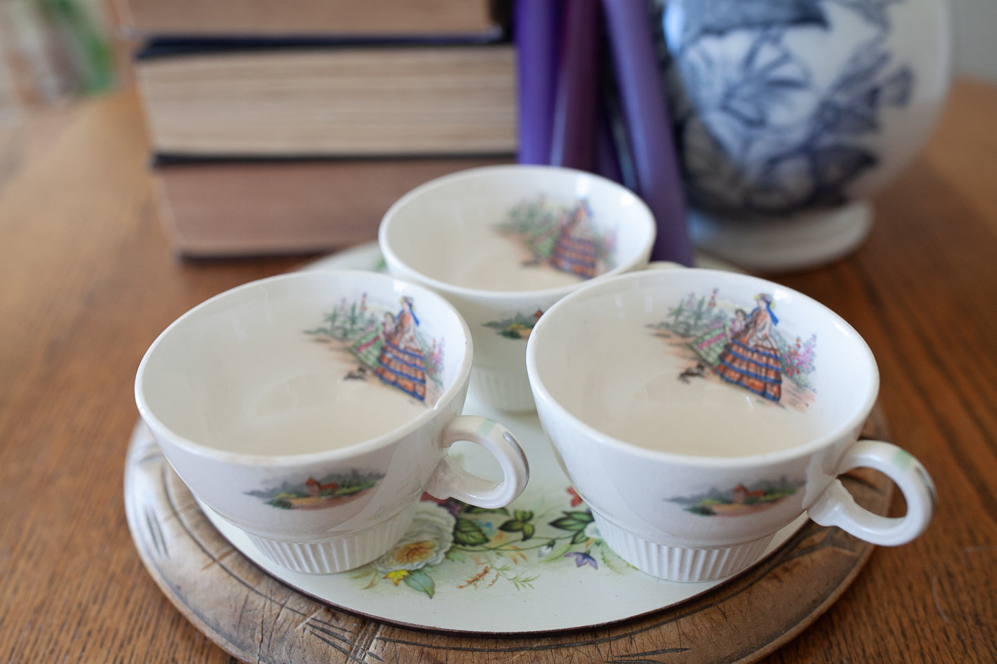 Vintage Coffee Cup- Cottage Scene cups- Salem China Co