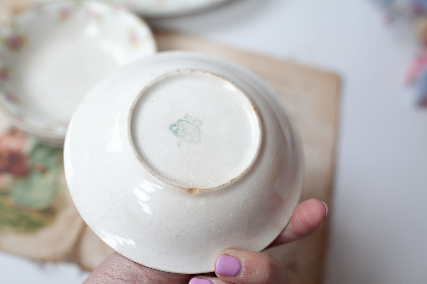 Vintage Bowls - Floral China- crown C.P. Co.